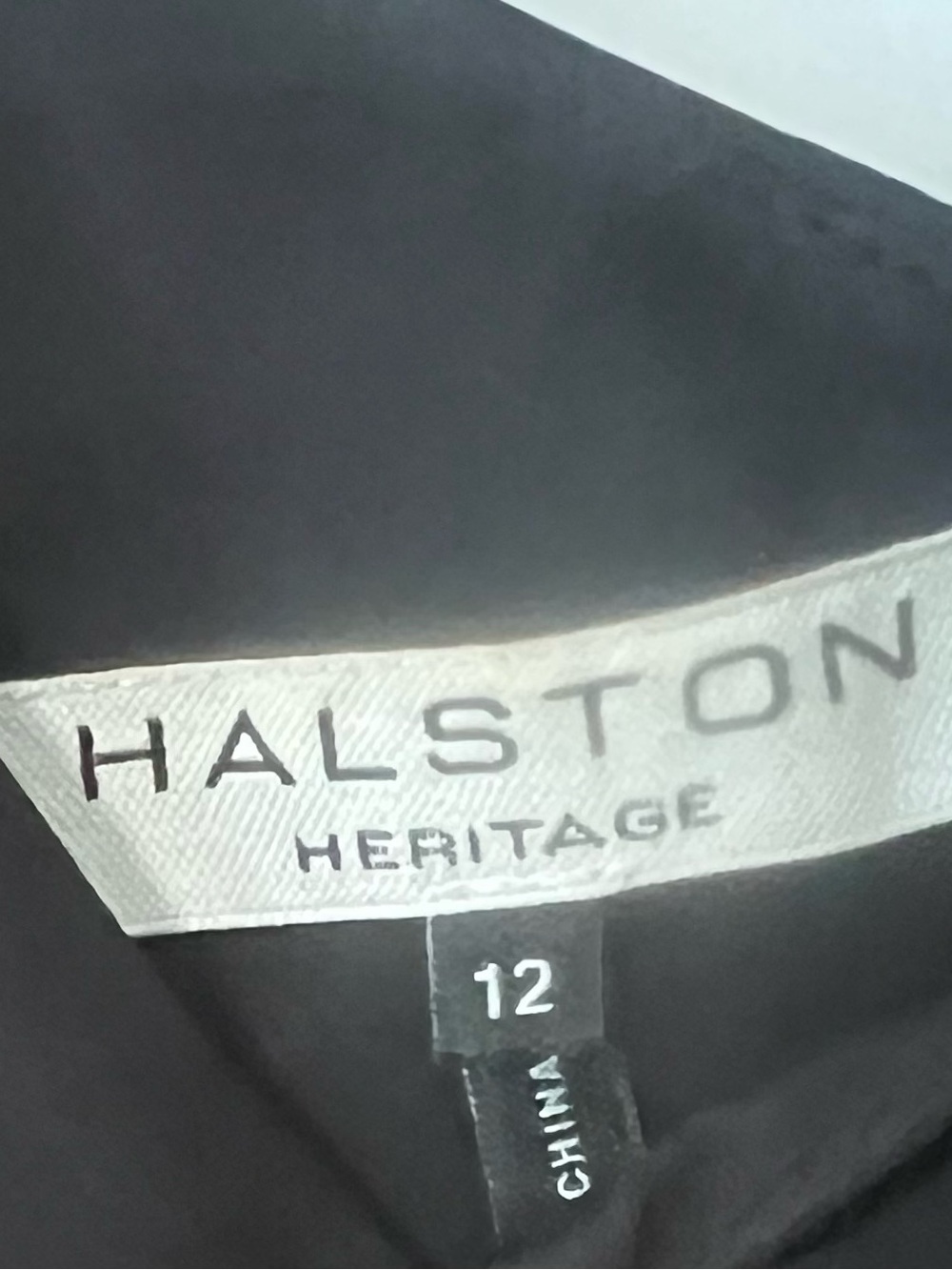 Halston Heritage One-Shoulder Black Evening Gown - Picture 5 of 6